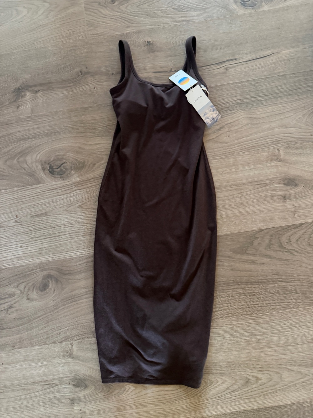 Vuori Dark Brown Slim Tank Dress